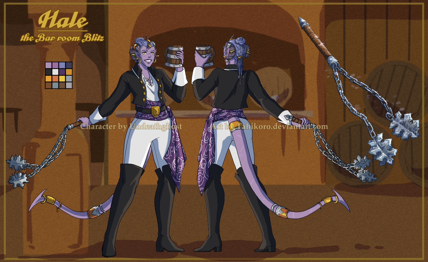 Custom: Purple tiefling Hale for Undeathghost