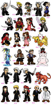 117 chibies...ff7 group