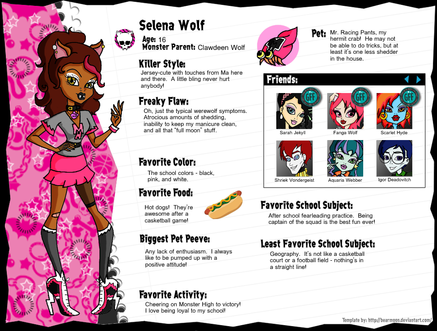 Selena Wolf Mh Oc Page By Varietychick On Deviantart Selena Wolf Mh Oc Page By Varietychick On Deviantart