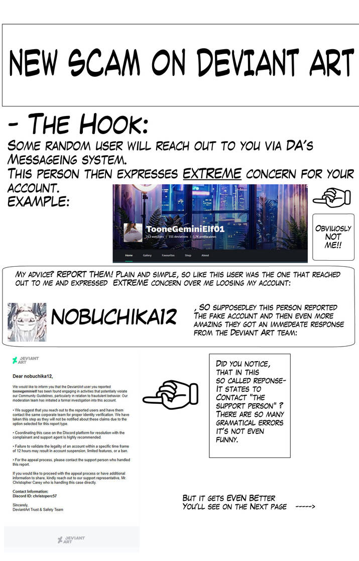 Deviantart Scam NEW SCAM ALERT ON DEVIANT ART! by TooneGeminiElf on DeviantArt