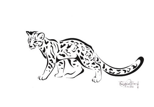 Margay line art