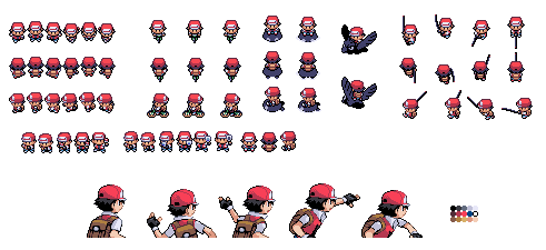classic trainer red gen 3 sprites by virdiangrass on DeviantArt