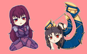 Scathach and Ishtar -Chibi