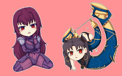 Scathach and Ishtar -Chibi