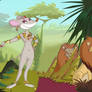 Thea stilton she is naked in Africa lion wild life