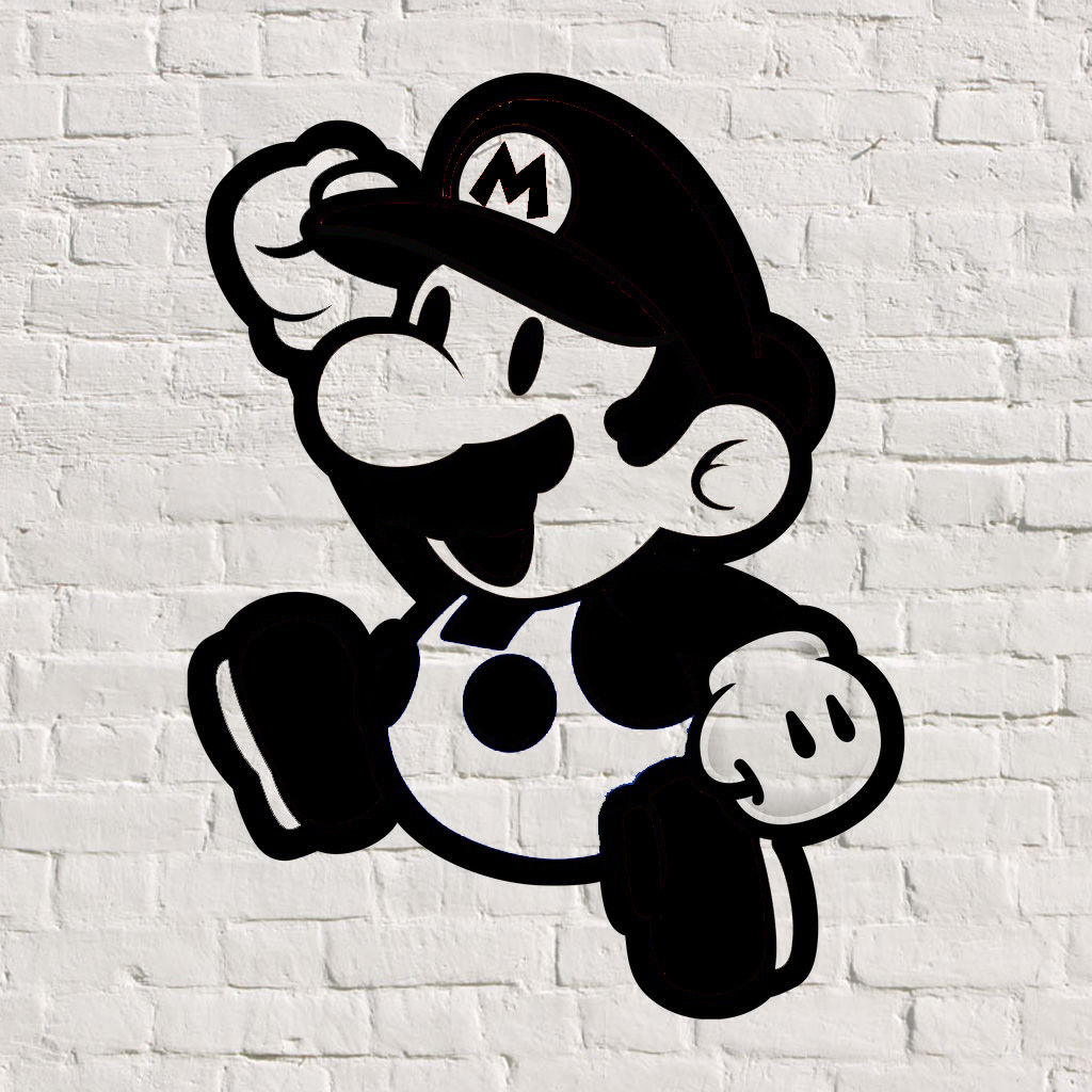 Mario Graffiti-Stencil (PShop) by Tilt300 on DeviantArt