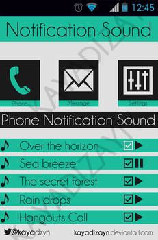 Android Notification Sound App. Theme (exsample)