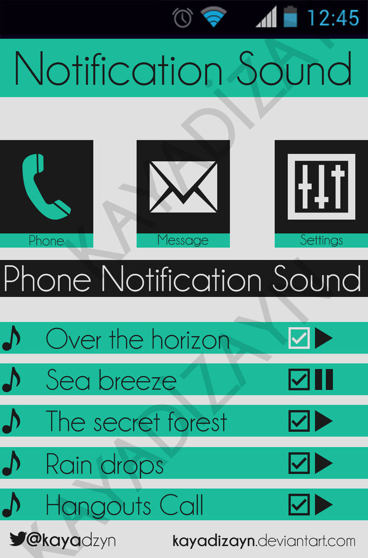 Android Notification Sound App. Theme (exsample) by kayadizayn on ...