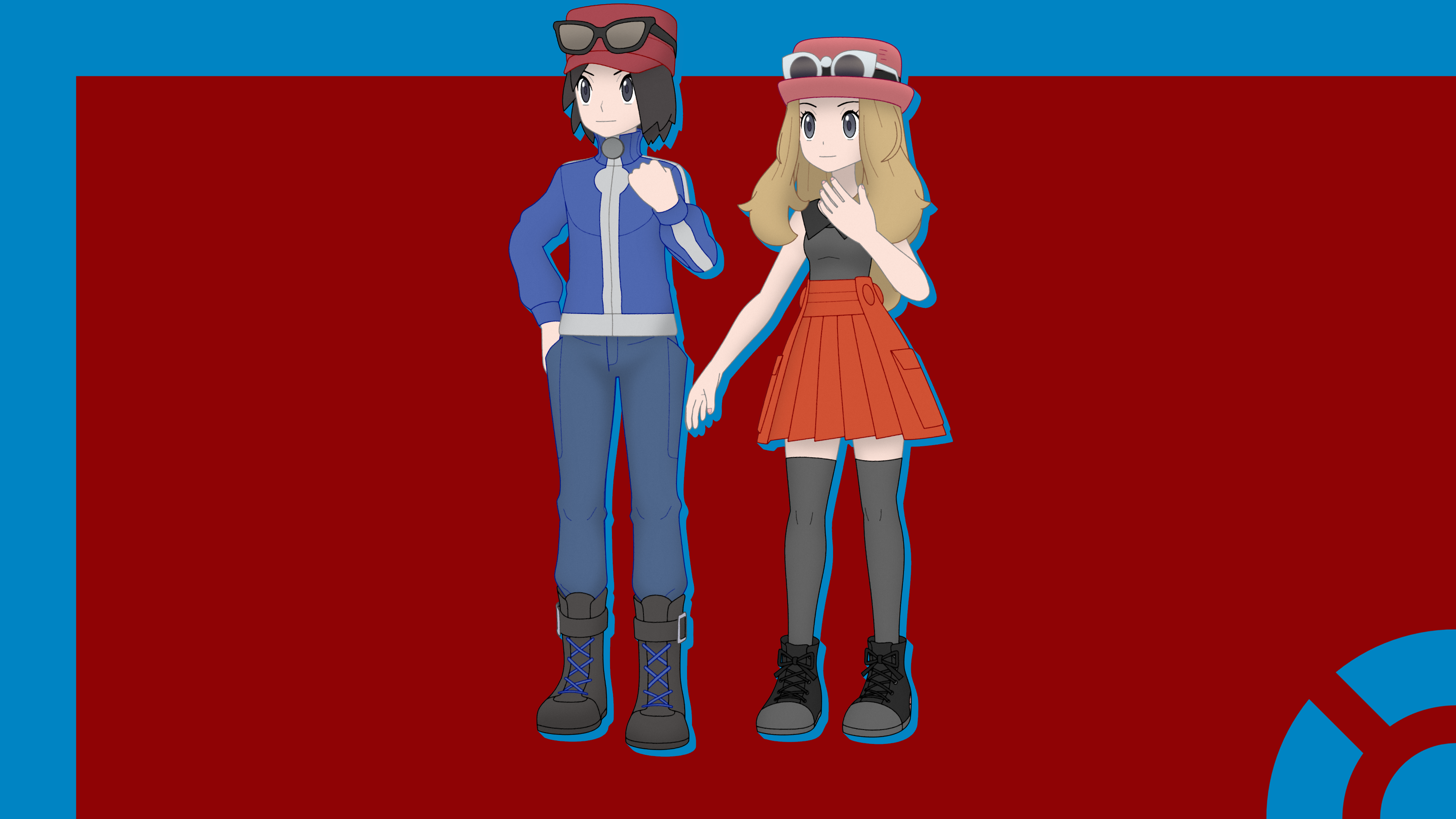 Calem and Serena Wallpaper by Morki95 on DeviantArt