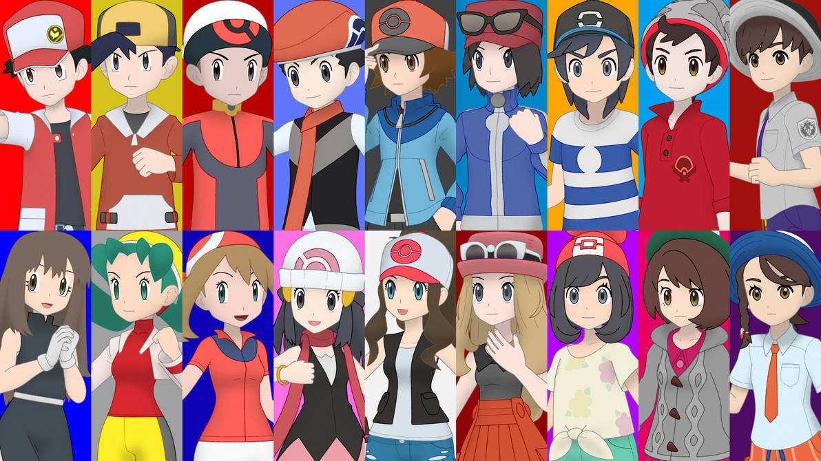Pokemon Trainers (Wallpaper) by Morki95 on DeviantArt
