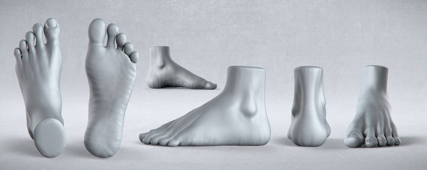 Male Anatomy Studies - Foot by PixelPirate