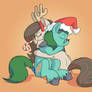 Commission - Holiday Sibling Hugs