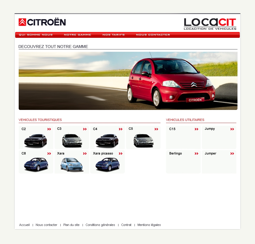 Locacit.com web interface