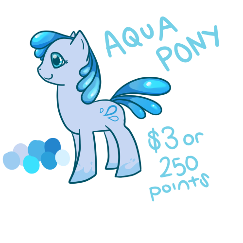 Aqua Pony Sale- closed