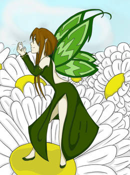 Fairy in the Daisies