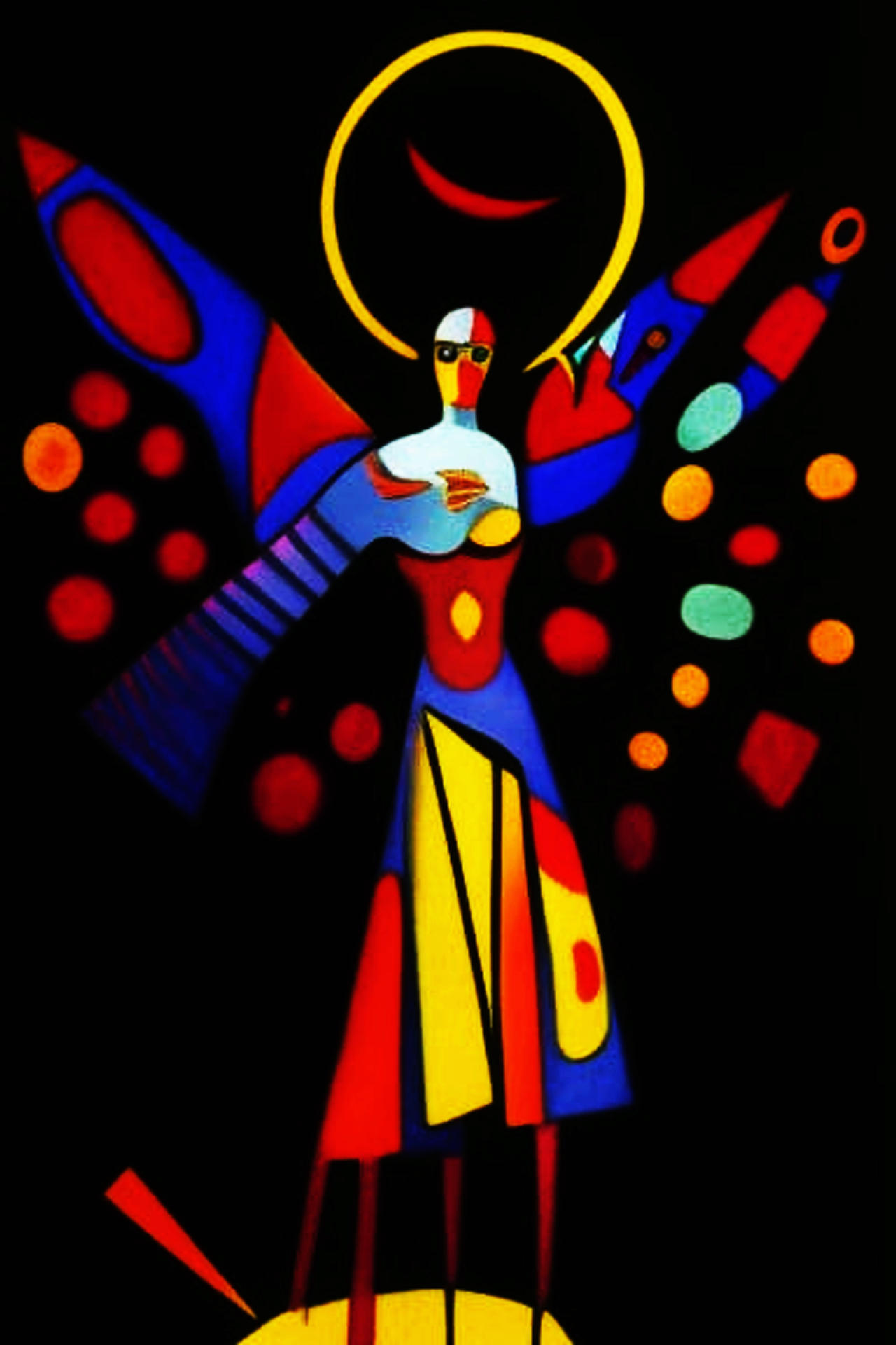 Abstract Angel artwork with black background - 3 by TArtandDesign on ...