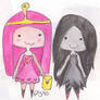 Chibi Bubblegum and Marceline