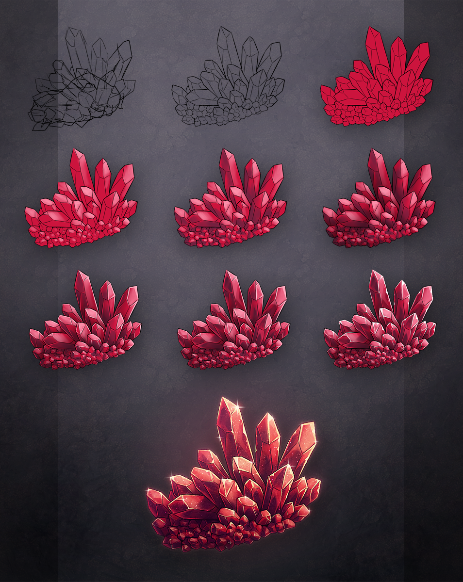 Crystal Progress by Pikishi on DeviantArt