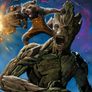 Guardians of the Galaxy Rocket and Groot