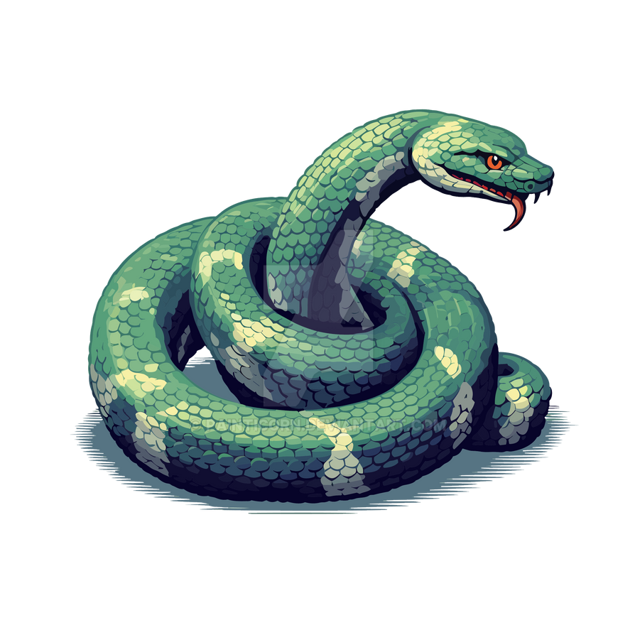 Snake Scouts | 8-Bit Pixel Python | Snake Lovers by painticorn on ...