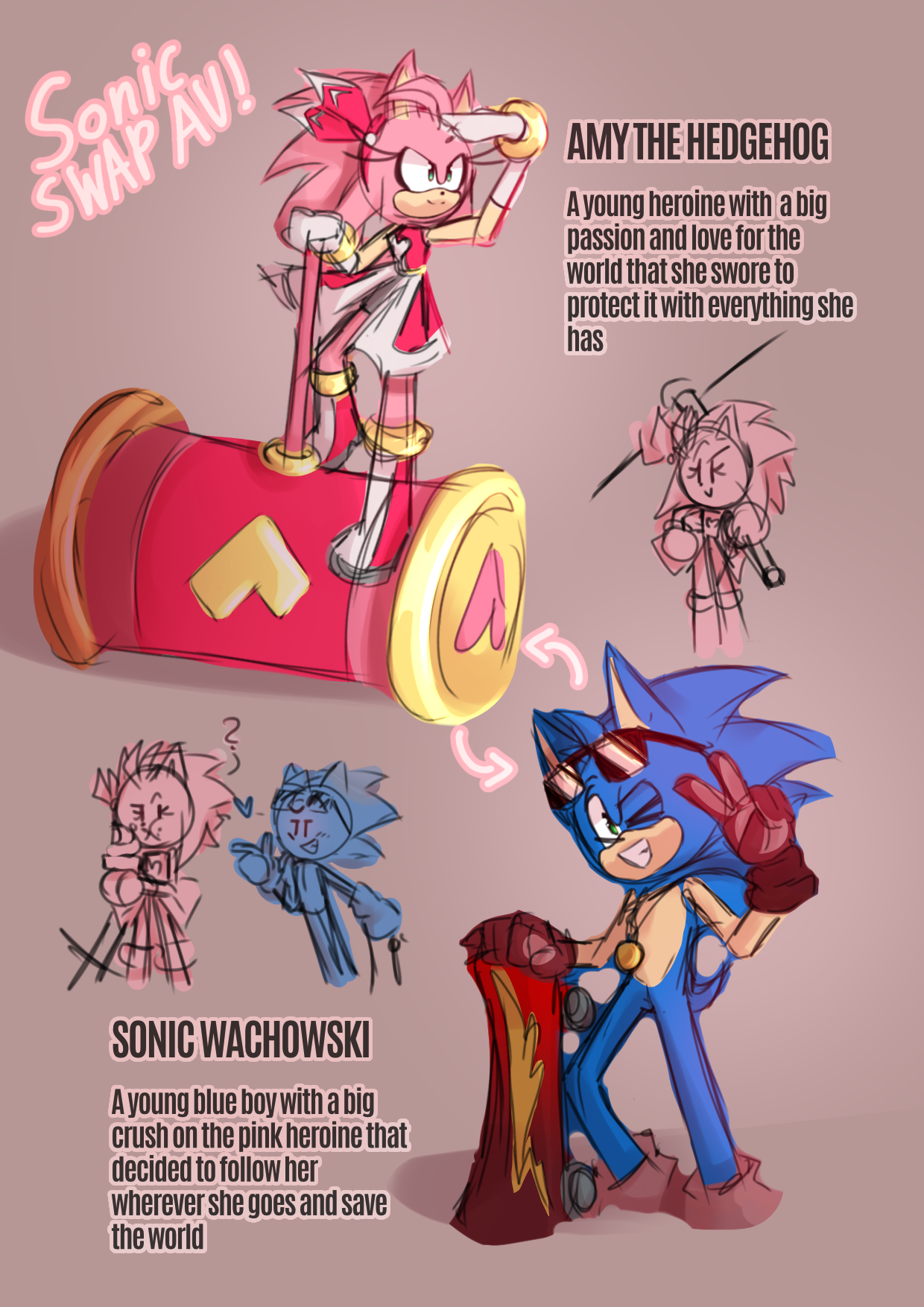 Classic Sonamy (Roseverse Edition) by KitareHamakura on DeviantArt