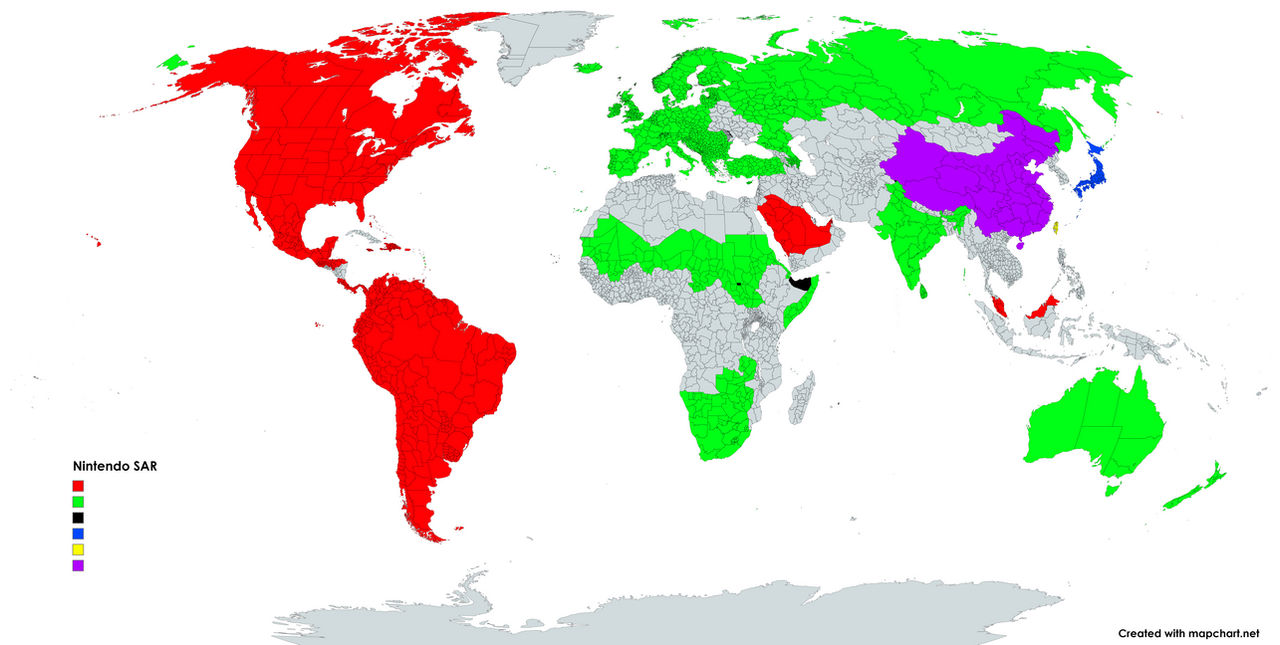 Nintendo Postitioning Map Nintendo Select a region by TheRealRowanSumter on DeviantArt
