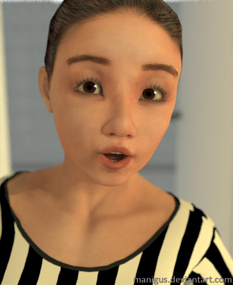Young asian lady referee face by Manigus on DeviantArt