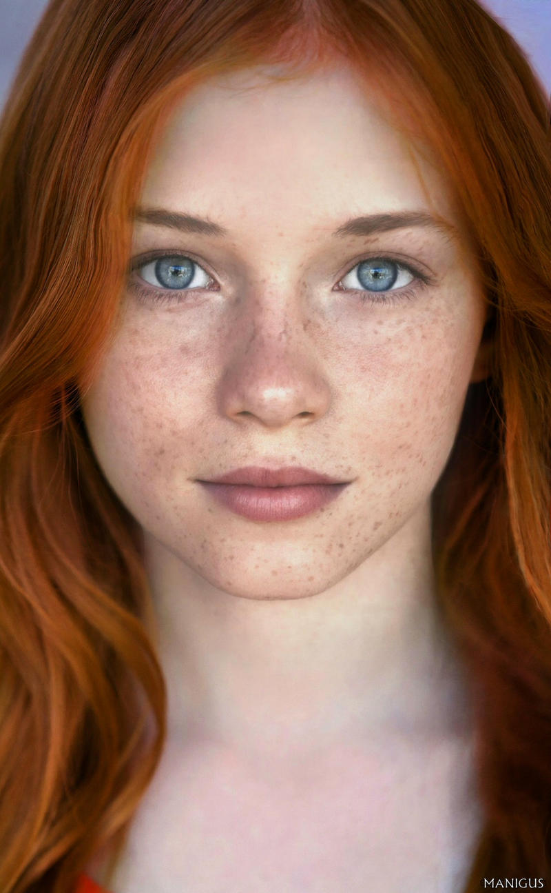 Real Freckled Young Beauty Redhead Woman by Manigus on DeviantArt