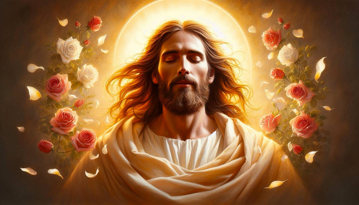 Jesus with roses by RangerOfArt on DeviantArt