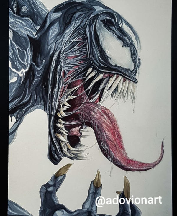 wallpapers Venom Comic Art Drawing venom copic drawing by adovionart on