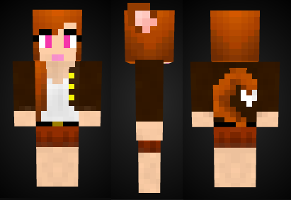 minecraft: Fox Girl Skin Preview