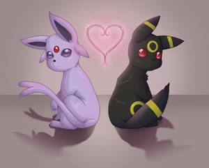 Espeon and Umbreon