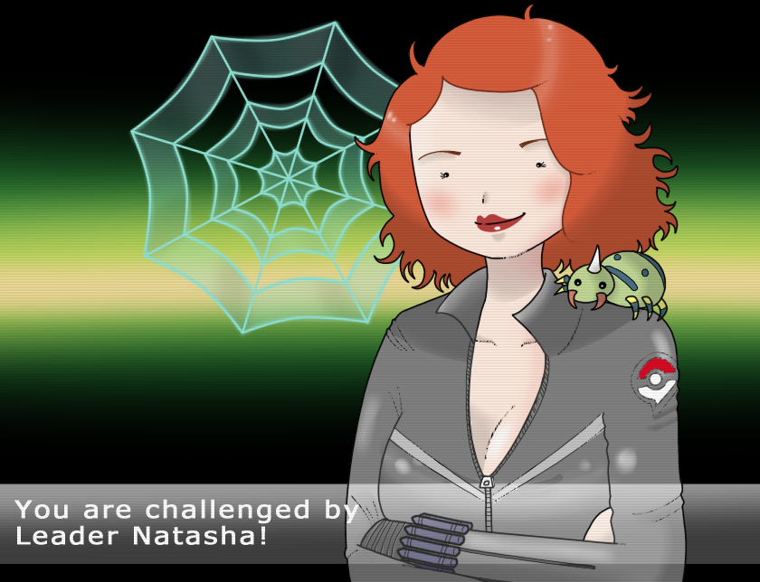 Natasha Romanoff as a Pokemon Gym Leader