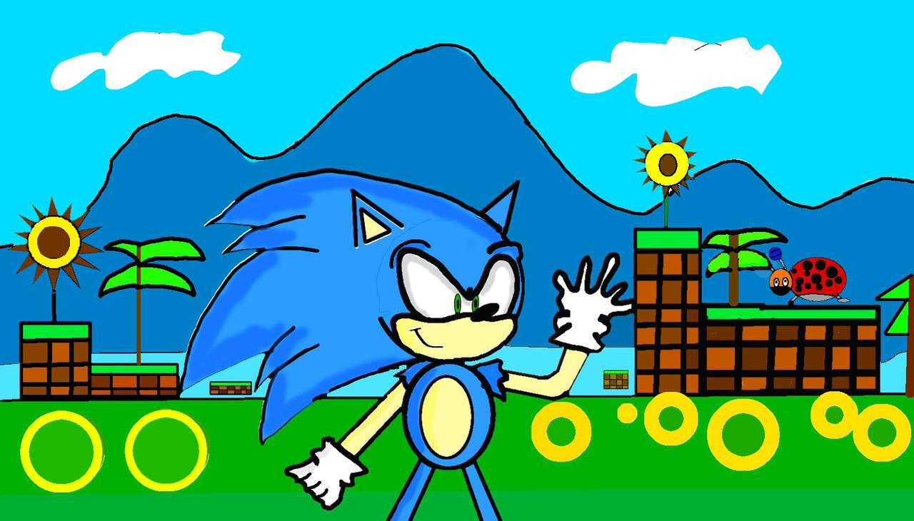 Sonic And Tails In green hill zone - Desenho de thesingleanimation