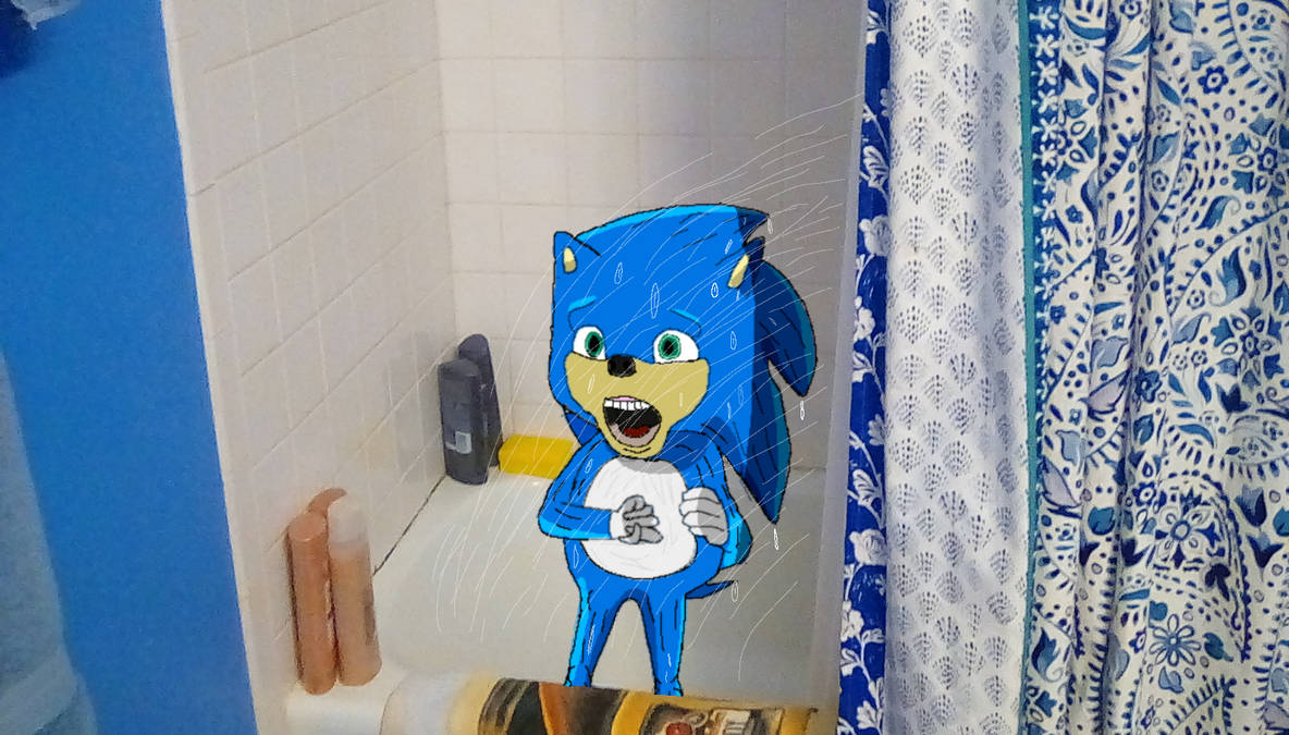 Old Movie Sonic Taking A Shower? by Trainboy452 on DeviantArt