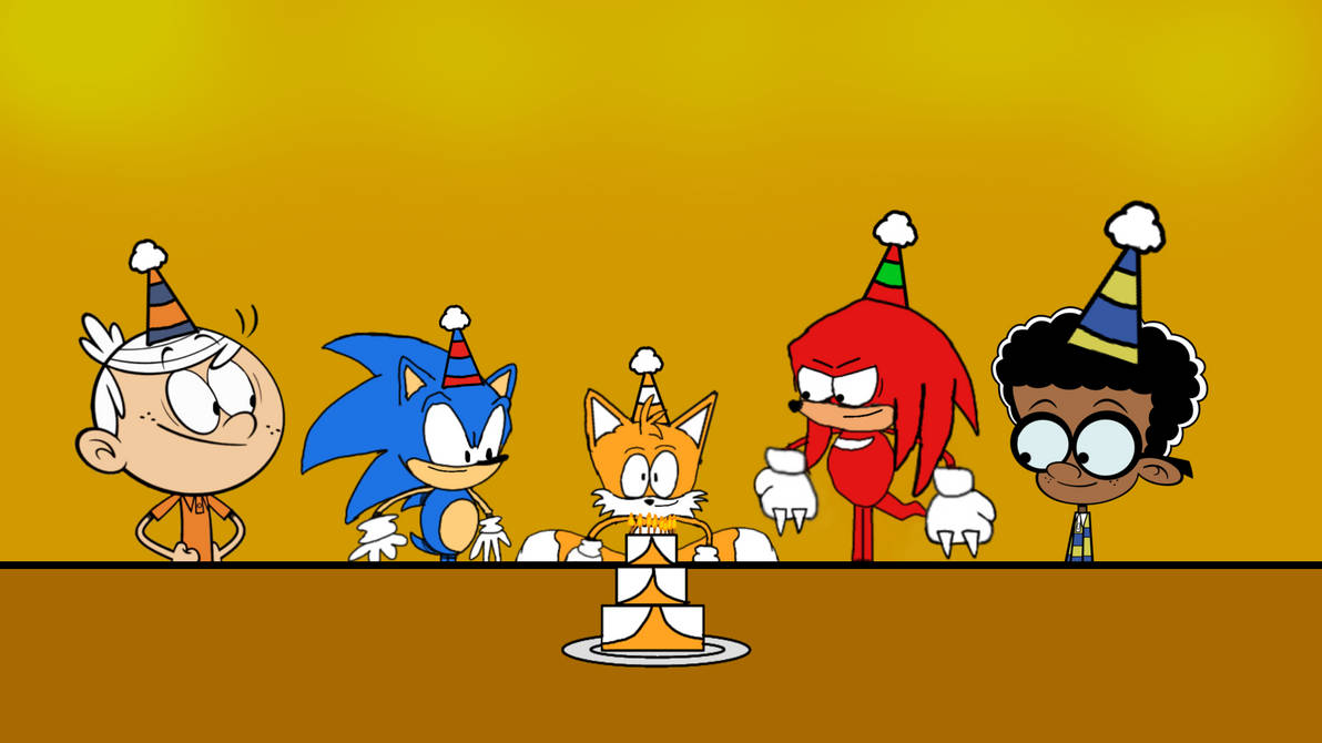 Sonic Over Chrome Dino (Birthday Mode) by TattleangusMLG on DeviantArt