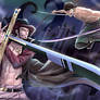 Mihawk vs Zoro