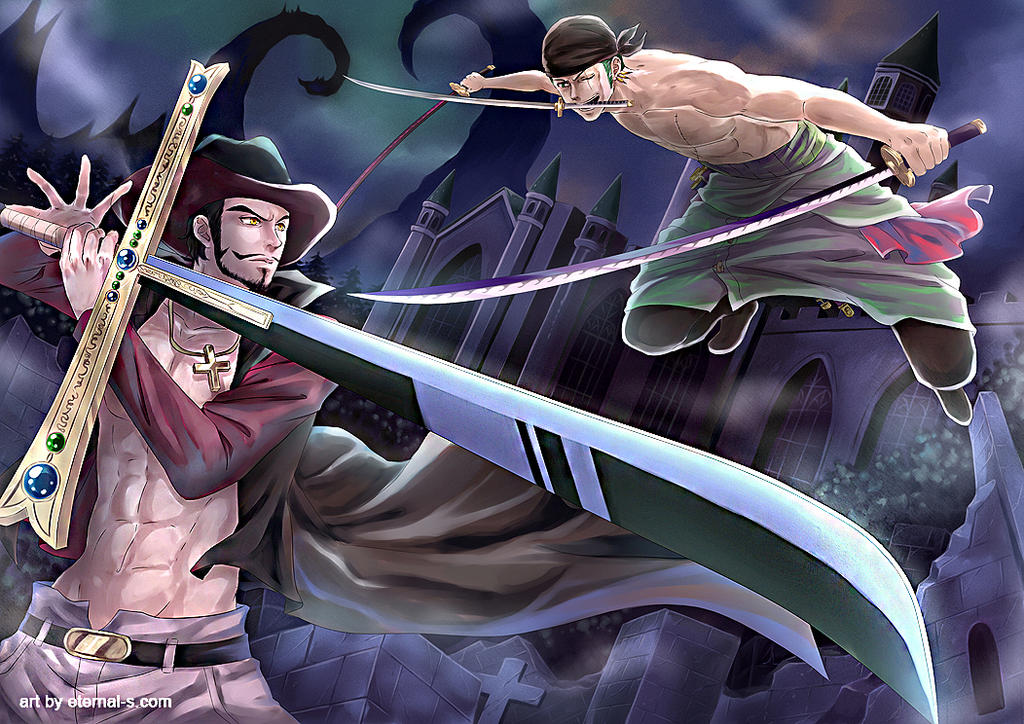 Mihawk vs Zoro by Eternal-S on DeviantArt. 