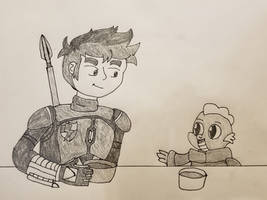 Mandolorian Flash Sentry and Baby Spike