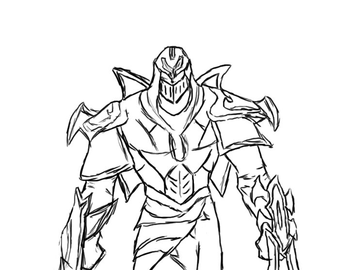 League of Legends - Zed Rough Sketch by Celechu on DeviantArt