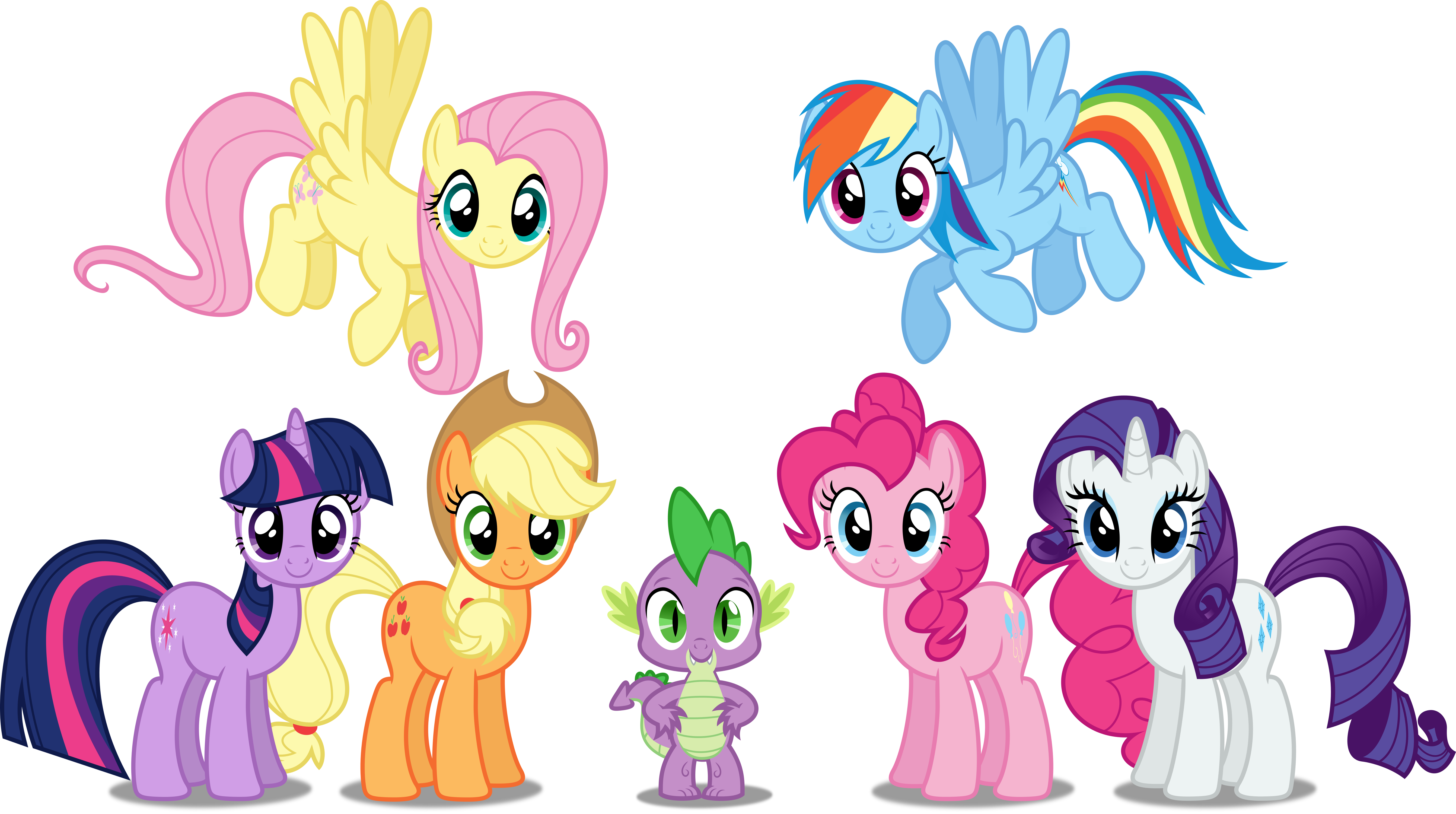Vector #140 - The Mane 7 by DashieSparkle on DeviantArt