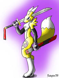 Renamon with sword