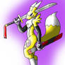 Renamon with sword