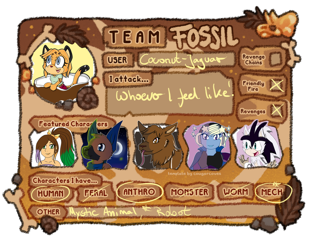 Artfight 2025 Team Fossil by Mechasauria on DeviantArt