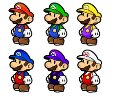 Paper Mario Smash bros colors