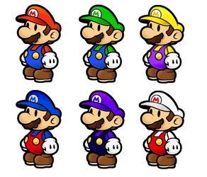 Paper Mario Smash bros colors