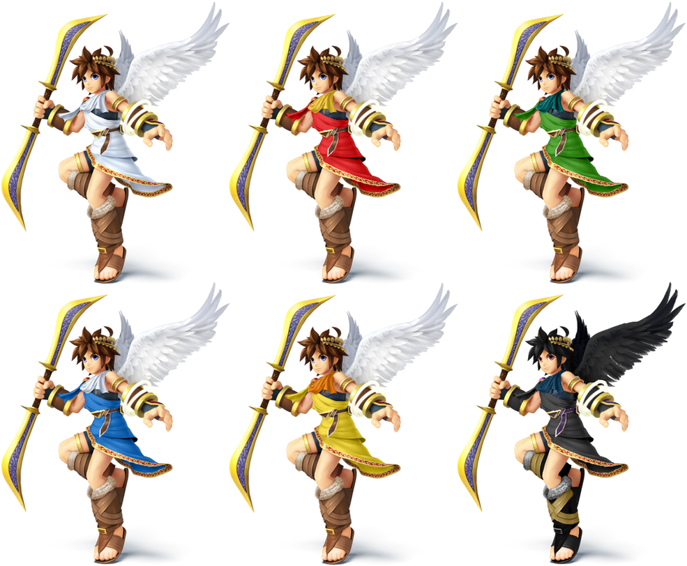 Ssb 4 Color Pit SSB4 Recolors by shadowgarion on DeviantArt