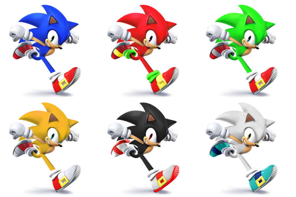 Ssb 4 Color Sonic SSB4 Recolors by shadowgarion on DeviantArt