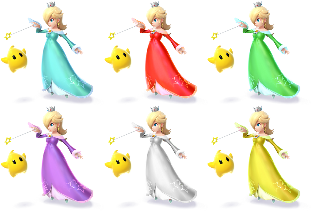 Rosalina SSB4 Recolors