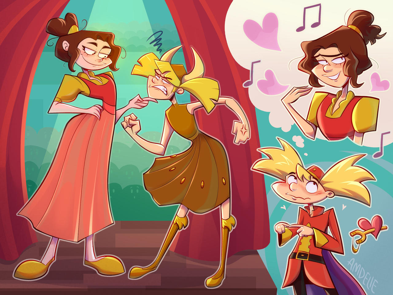 Hey Arnold opera helga vs ruth arnold love by Uribemartz on DeviantArt